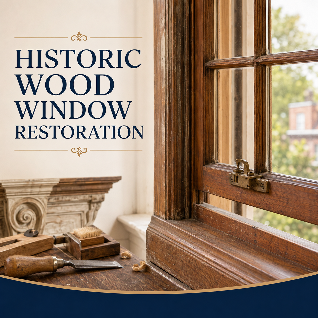 Historic wood sash window restoration process
